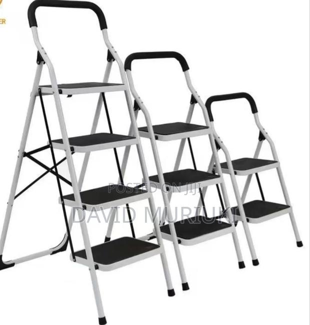 New Arrivals Heavy Duty Step Ladder White Colour 5 Step - main view