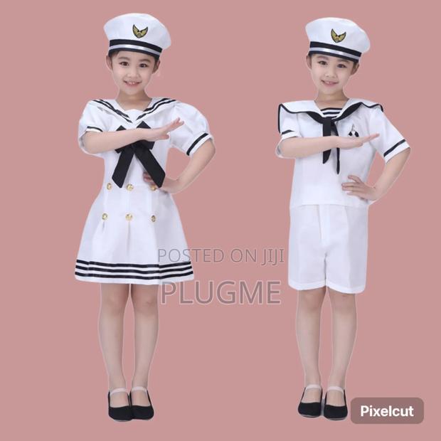 Professional Kids 4-12 Yrs Marine Hostess Host Sailor C.B.C Costume - main view