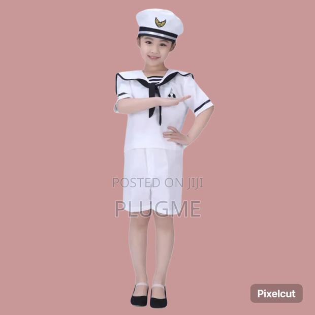 Professional Kids 4-12 Yrs Marine Hostess Host Sailor C.B.C Costume - thumbnail 4