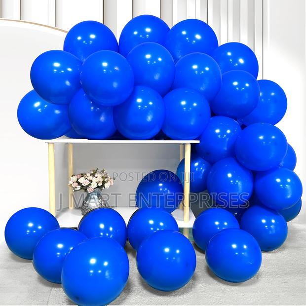 Royal Blue Balloons 12-Inch 100 Pack Big Helium Shiny Round