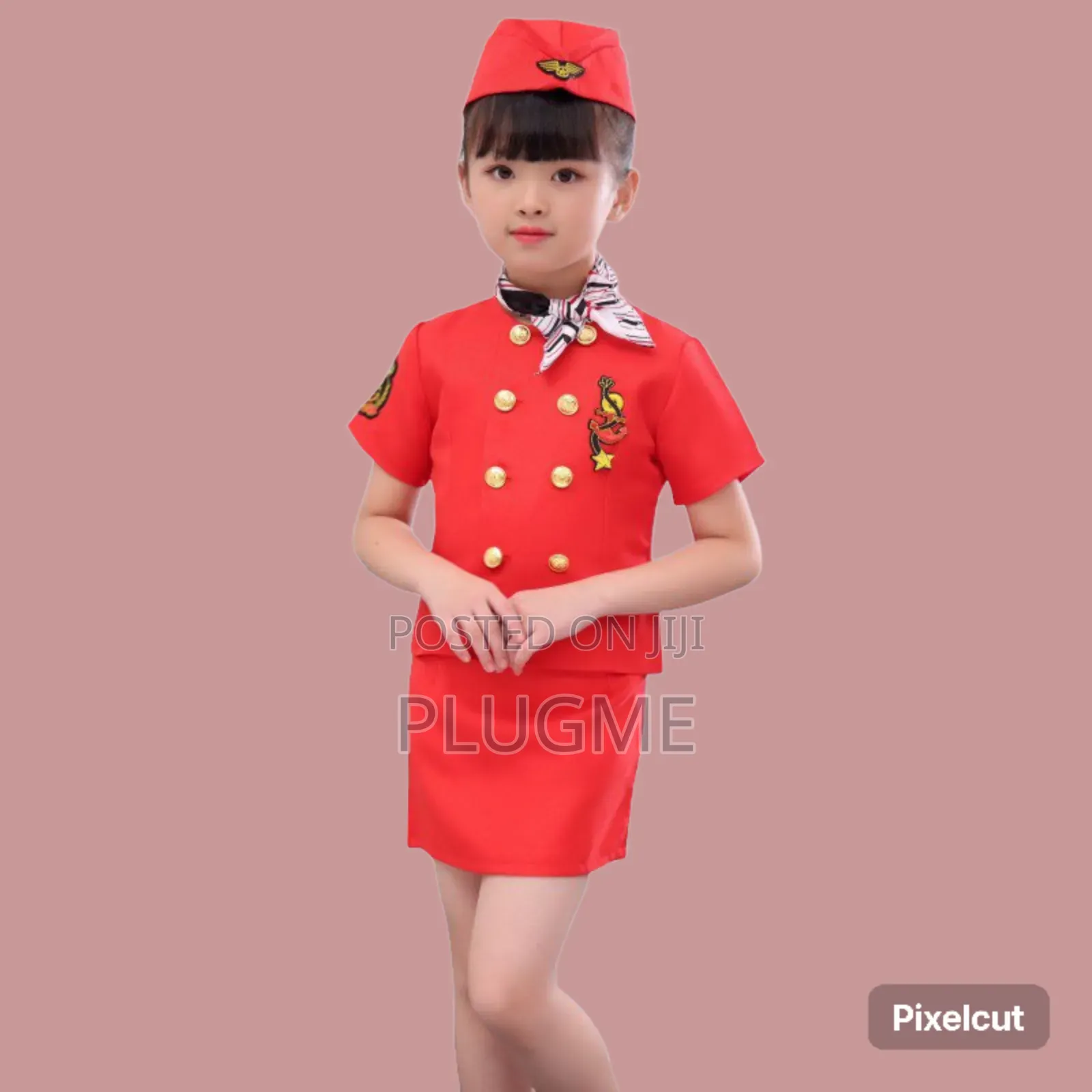 Professional Children's 4-12 Yrs Air Hostess/Host Cosplay Cbc Costume