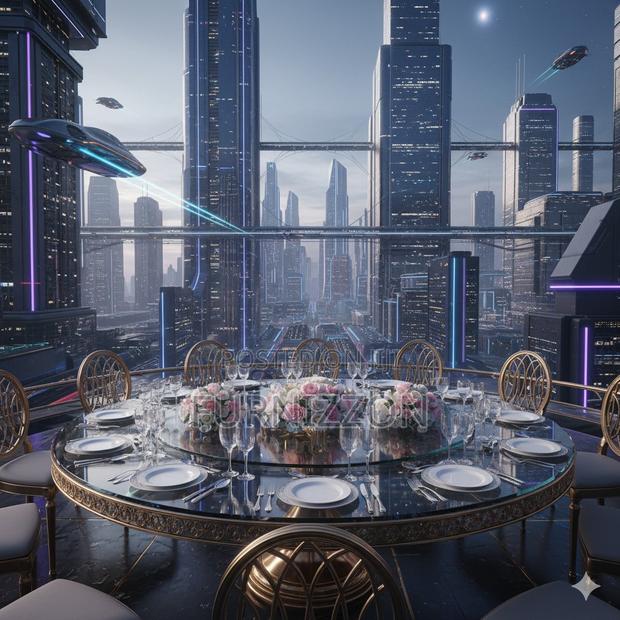 Luxury Event Furniture: Round Steel Banquet Table