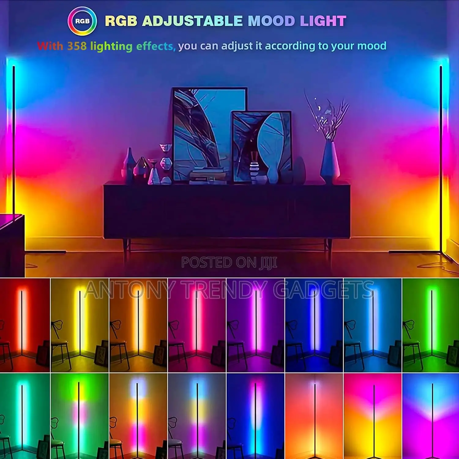 Rgb Led Floor Lamp Music Sync With Remote