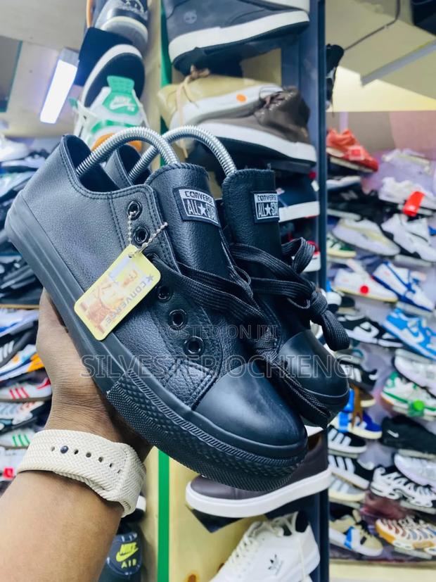 Leather Converse - main view