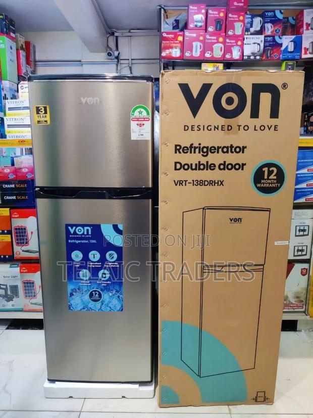 Von 138litres Double Door Refrigerator