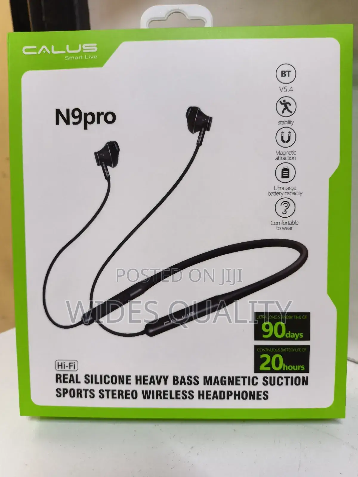 Wireless Headphones. Magnetic Neckband Earphones