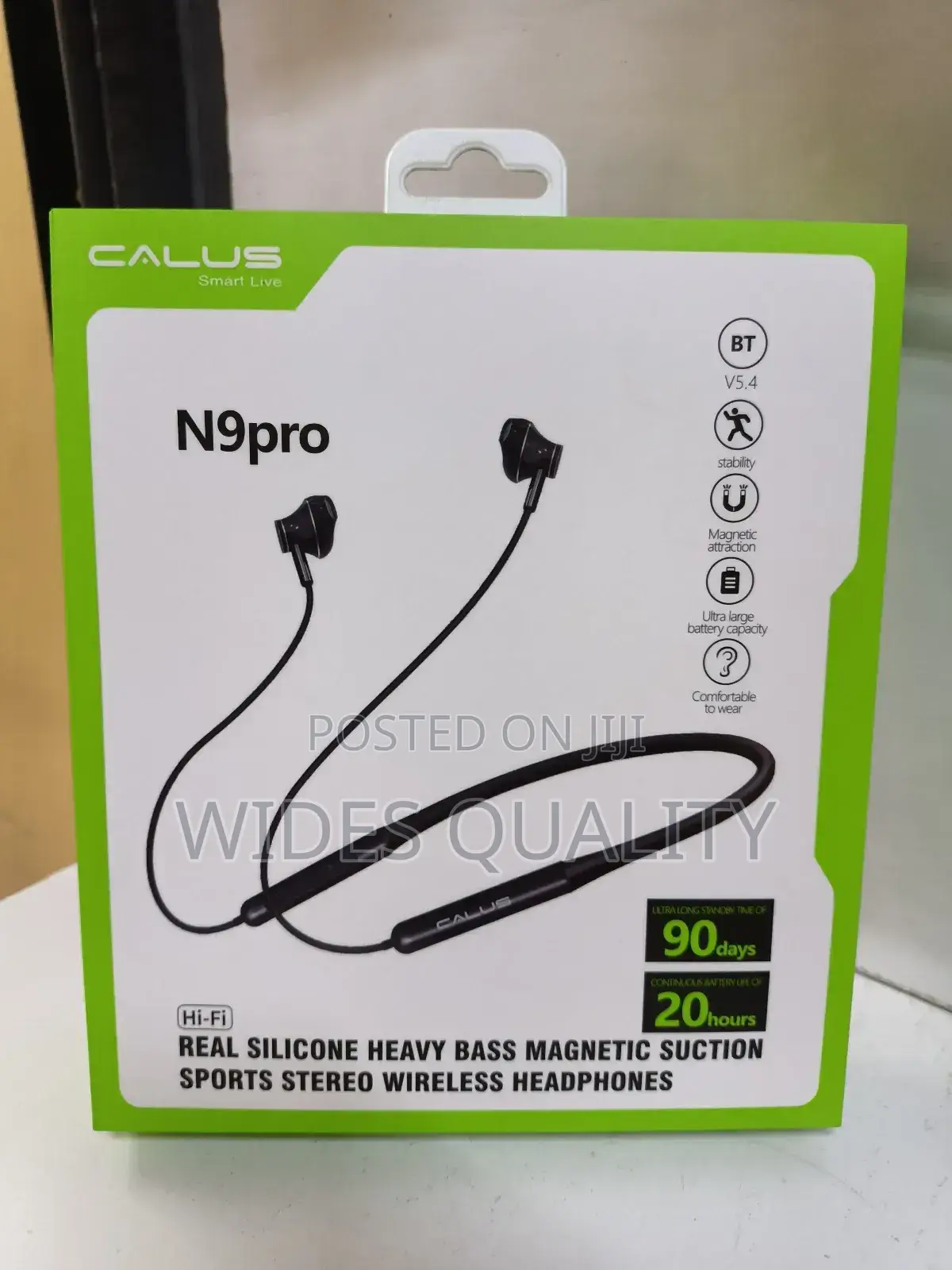 Wireless Headphones. Magnetic Neckband Earphones