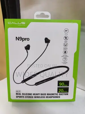 Wireless Headphones. Magnetic Neckband Earphones