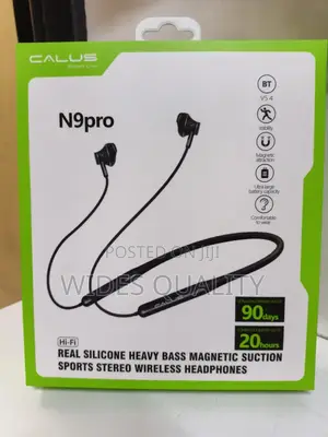 Wireless Headphones. Magnetic Neckband Earphones