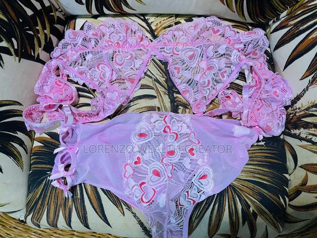 Valentine’S Hot Pink Lingerie Seductive 2 Piece Set - thumbnail 3