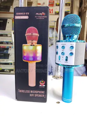Ws-858l Wireless Bluetooth Karaoke Microphone Speaker