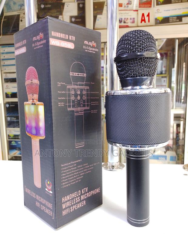 Ws-858l Bluetooth Karaoke Microphone With Disco Lights - thumbnail 2