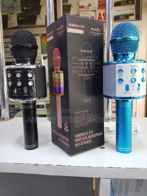 Wireless Karaoke Microphone Ws-858l Hifi Speaker 5w