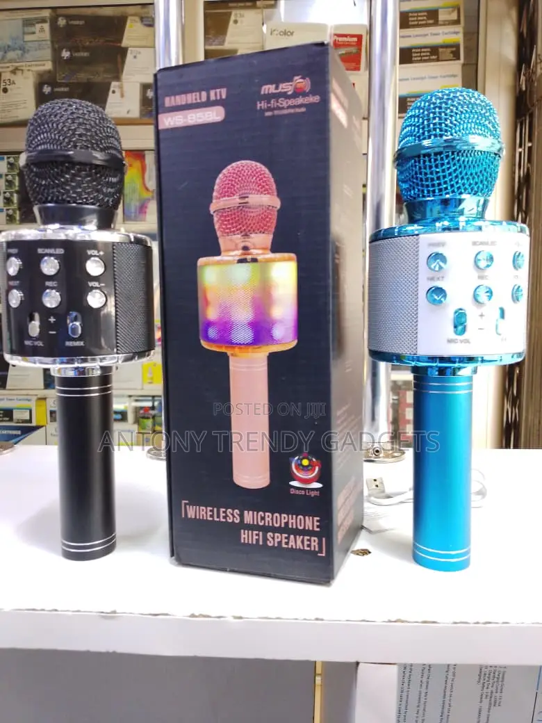 Portable Ktv Ws-858l Bluetooth Karaoke Mic Speaker