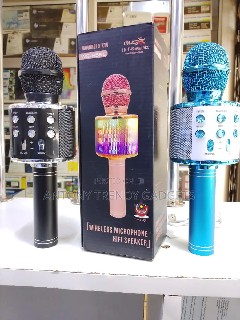 Portable Ktv Ws-858l Bluetooth Karaoke Mic Speaker