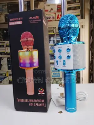 Bluetooth Karaoke Microphone Ws-858l With Echo Lights