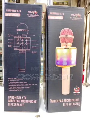 Ws-858l Wireless KTV Microphone Speaker Rechargeable