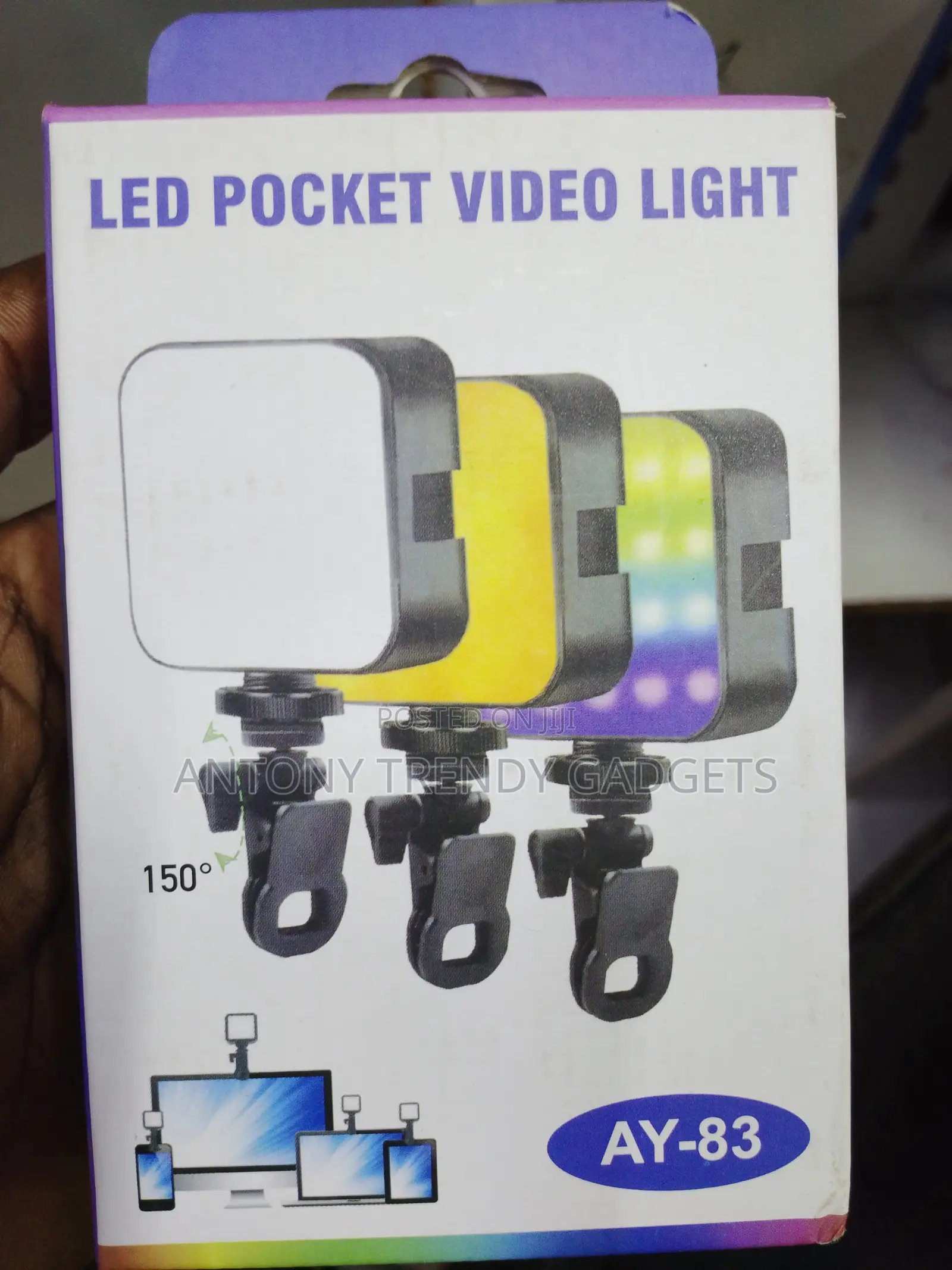 Ay-83 Rgb Led Pocket Video Light 800lm Type-c Recharge