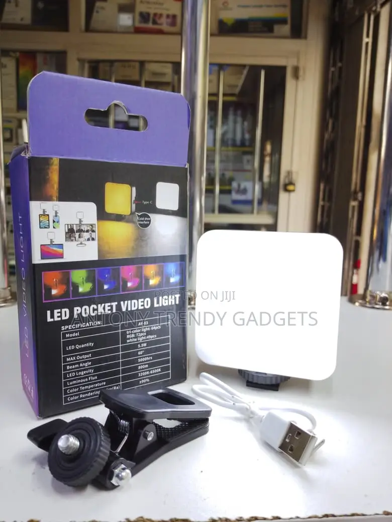 Ay-83 Led Pocket Video Light Rgb 3200k–6500k