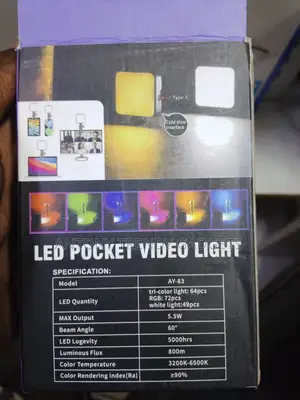 Ay-83 Led Video Light Rgb For Vlogging Photography