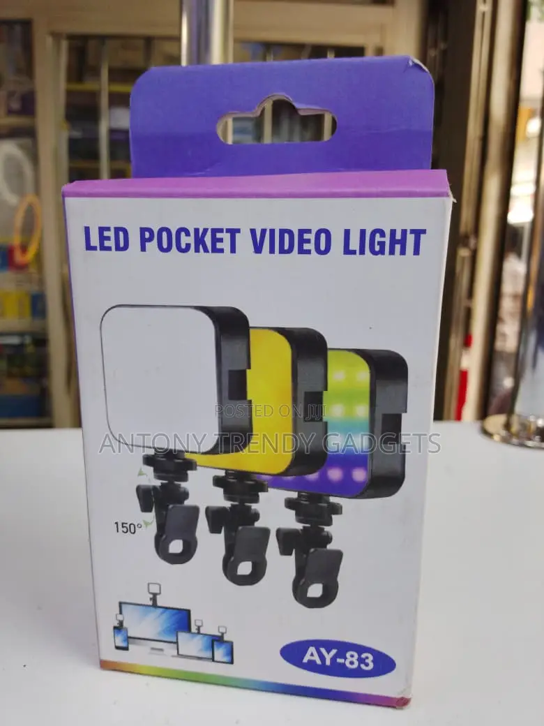 Ay-83 Pocket Rgb Led Light Cold Shoe Camera Mount