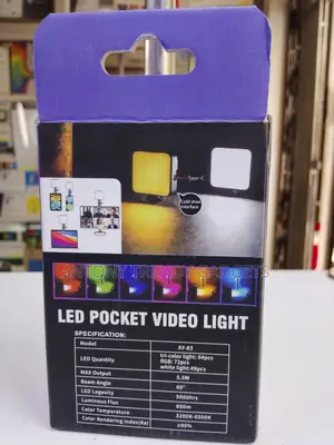 Ay-83 Pocket Rgb Led Light Cold Shoe Camera Mount