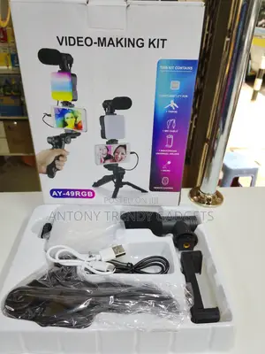 Ay-49 Rgb Video Making Kit For Smartphone Vlogging