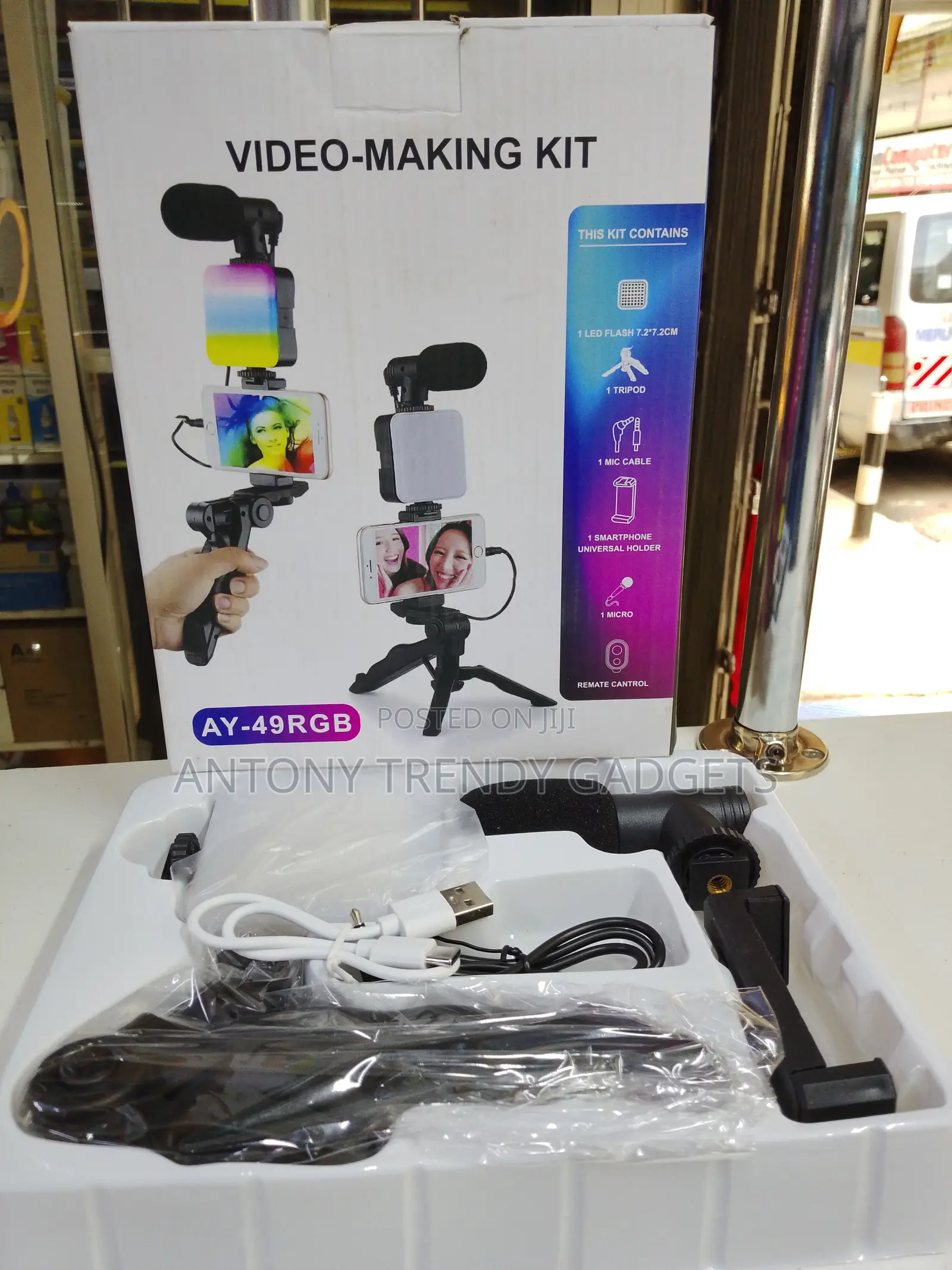 Ay-49 Rgb Video Making Kit For Smartphone Vlogging
