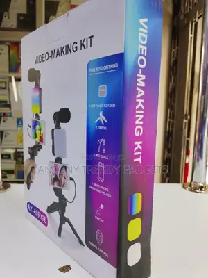Ay-49 Rgb Led Vlogging Kit With Tripod & Mic