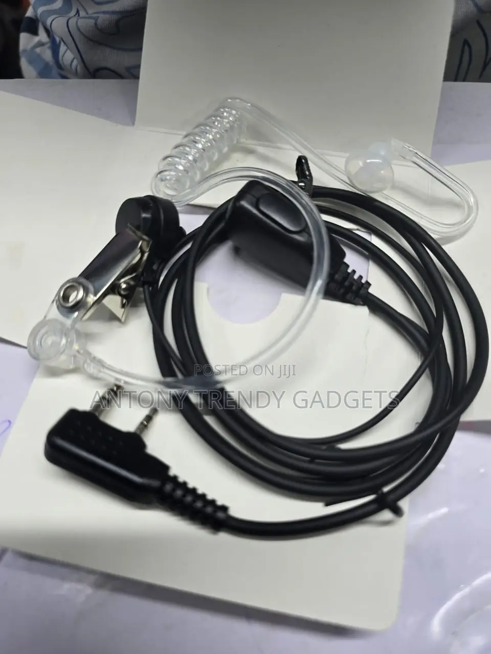Fbi Two-way Radio Acoustic Earpiece Ptt For Baofeng