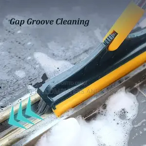 3-in-1 Floor Scrubbing v- Shaped Brush, Broom Squeegee