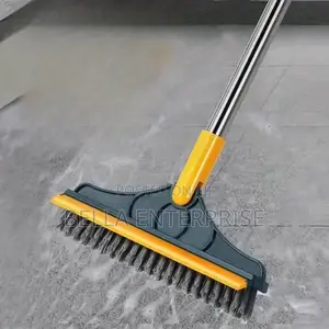 3-in-1 Floor Scrubbing v- Shaped Brush, Broom Squeegee