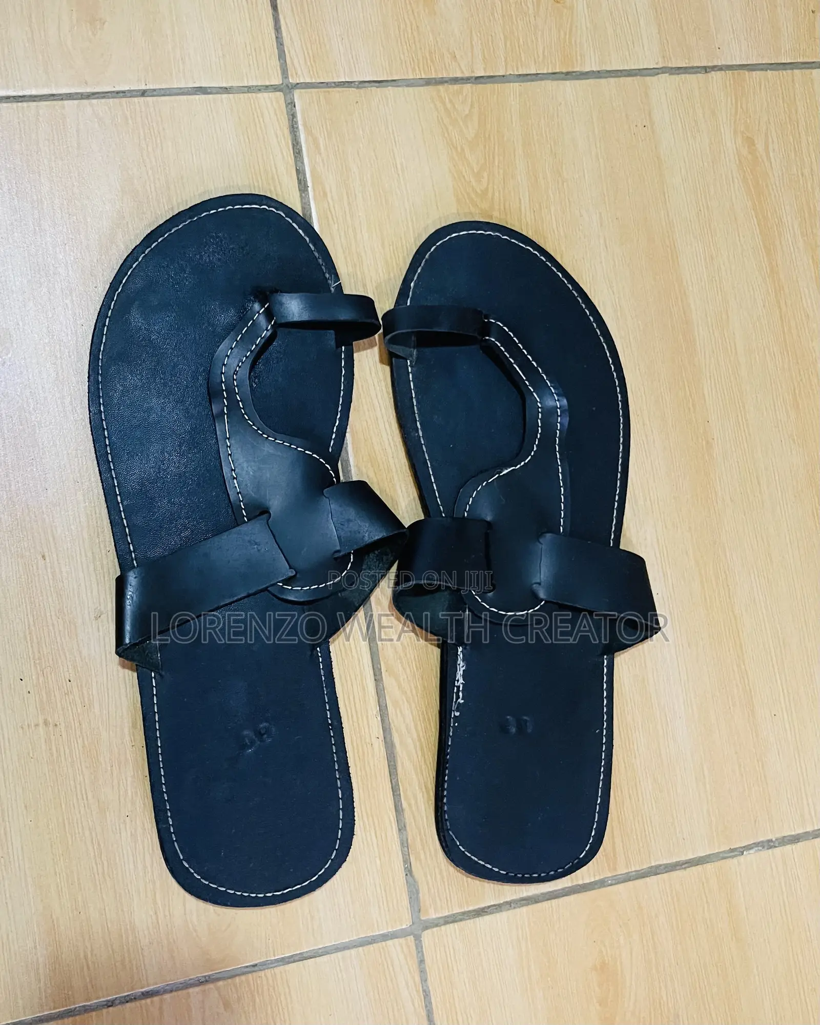 Men’S Leather Open Toe Sandals 14 Inch Size 48