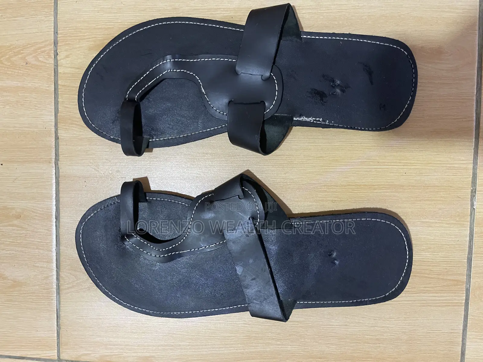 Men’S Leather Open Toe Sandals 14 Inch Size 48