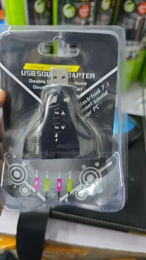 Usb 7.1 Channel Sound Card Adapter Headphones Mic