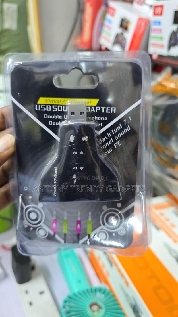 Usb 7.1 Channel Sound Card Adapter Headphones Mic