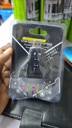 Usb 7.1 Channel Sound Card Adapter Headphones Mic