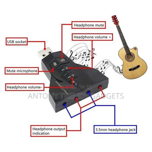 Plug-and-play Usb Sound Card 7.1 Surround Audio