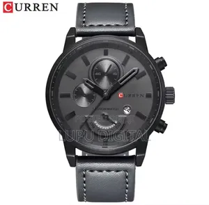 Curren Gents #8217 
Date Display 
Leather Strap