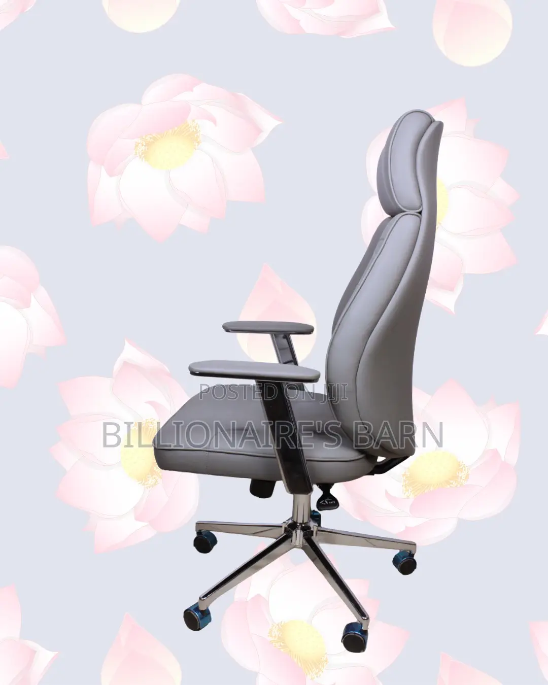 Grey Executive Office Chair | Breathable Support for Long Desk Hours |