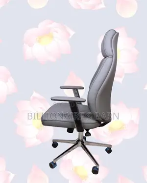 Grey Executive Office Chair | Breathable Support for Long Desk Hours |