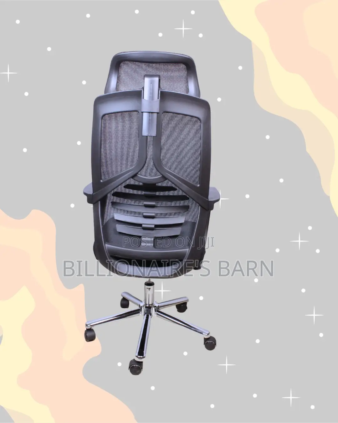 Black High-Back Mesh Chair | Breathable Support for Long Desk Hours |