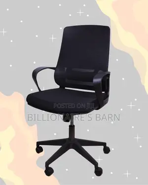Black Mid-Back Mesh Chair | Breathable Support for Long Desk Hours |