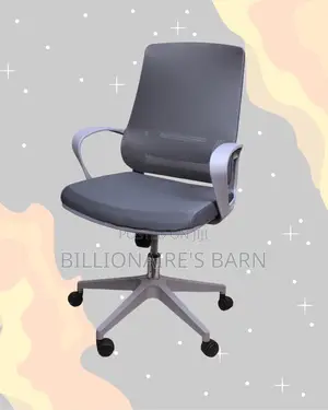 Grey Mid-Back Mesh Chair | Breathable Support for Long Desk Hours |