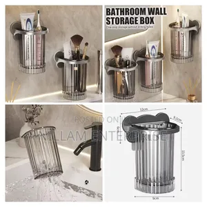Wall Mount Toothbrush Holder Bathroom Organizer