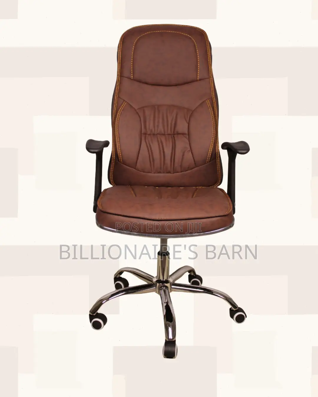 Brown Executive Leather Chair |Clean Executive Look for Modern Offices