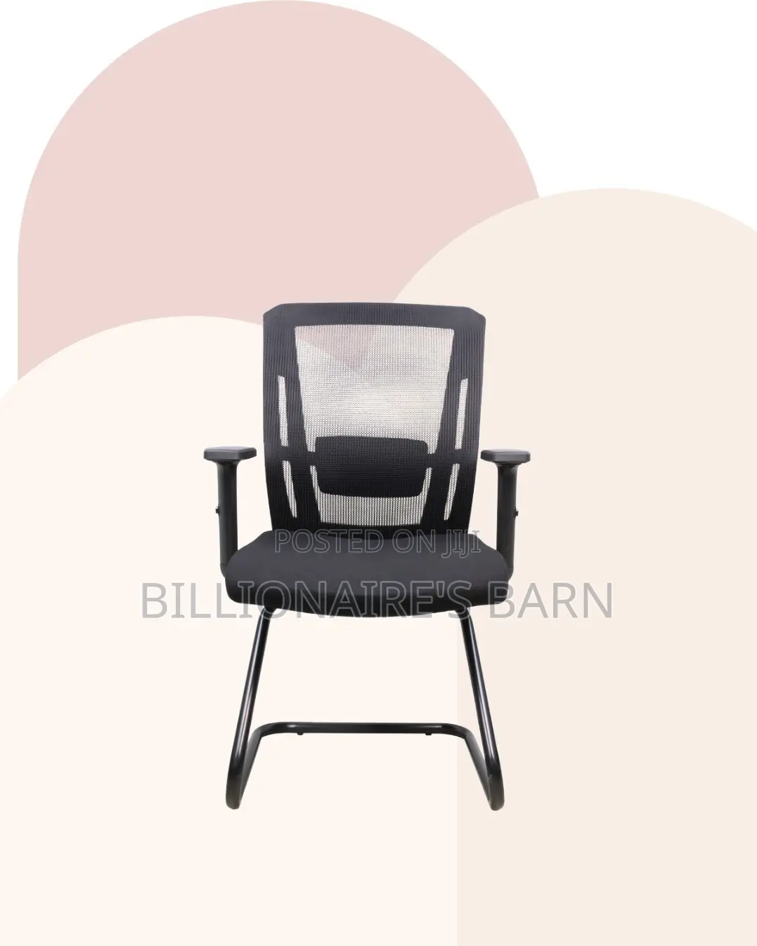 Black Visitor Chair | Clean Executive Look for Modern Offices | Fixed
