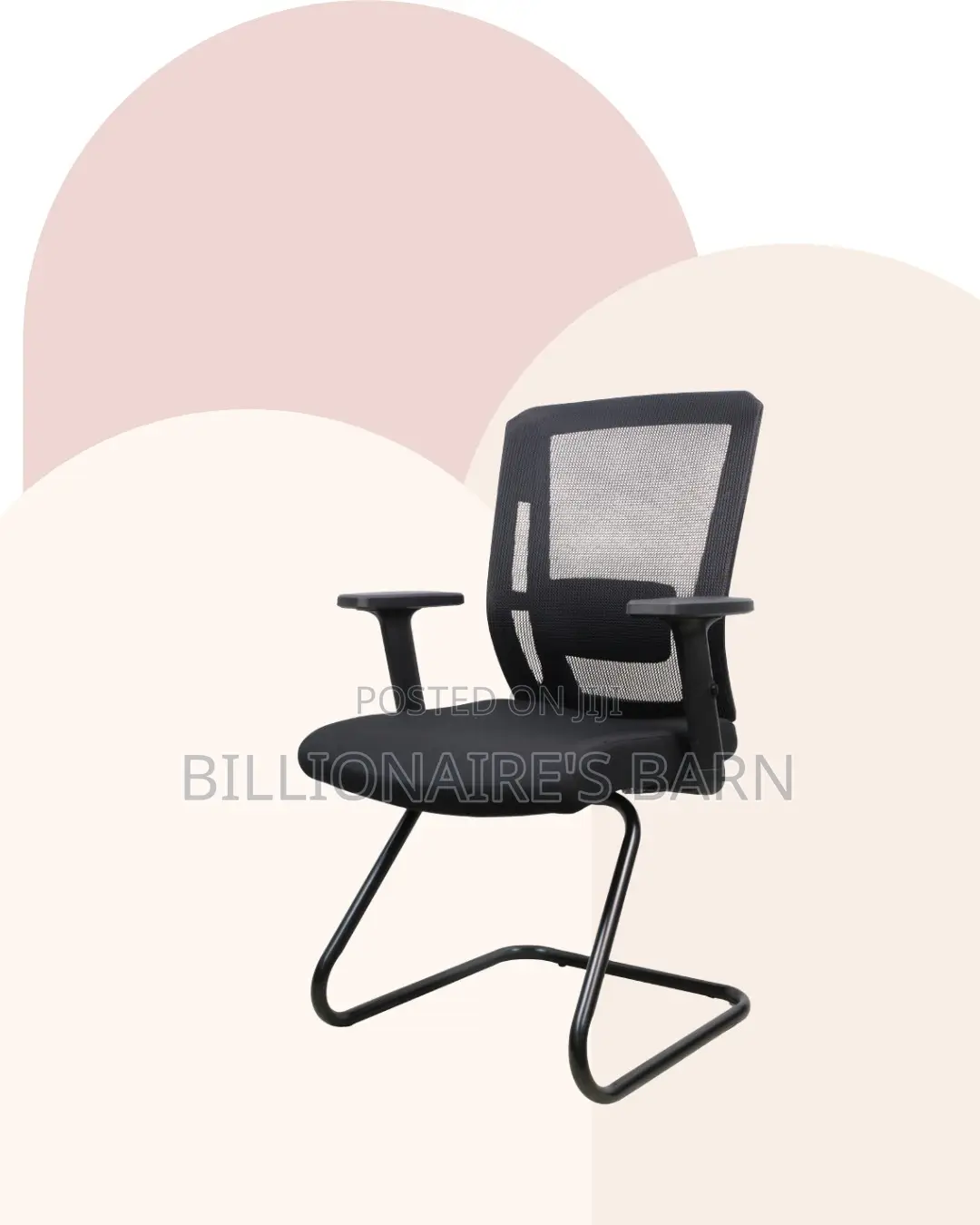 Black Visitor Chair | Clean Executive Look for Modern Offices | Fixed