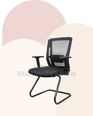 Black Visitor Chair | Clean Executive Look for Modern Offices | Fixed