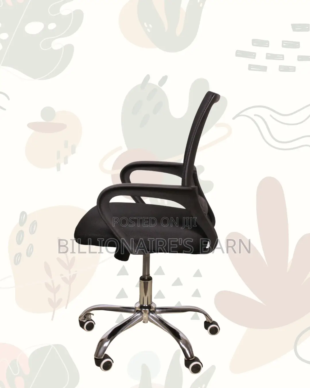 Black Compact Ergonomic Chair | Space-Saving Design for Compact Setups